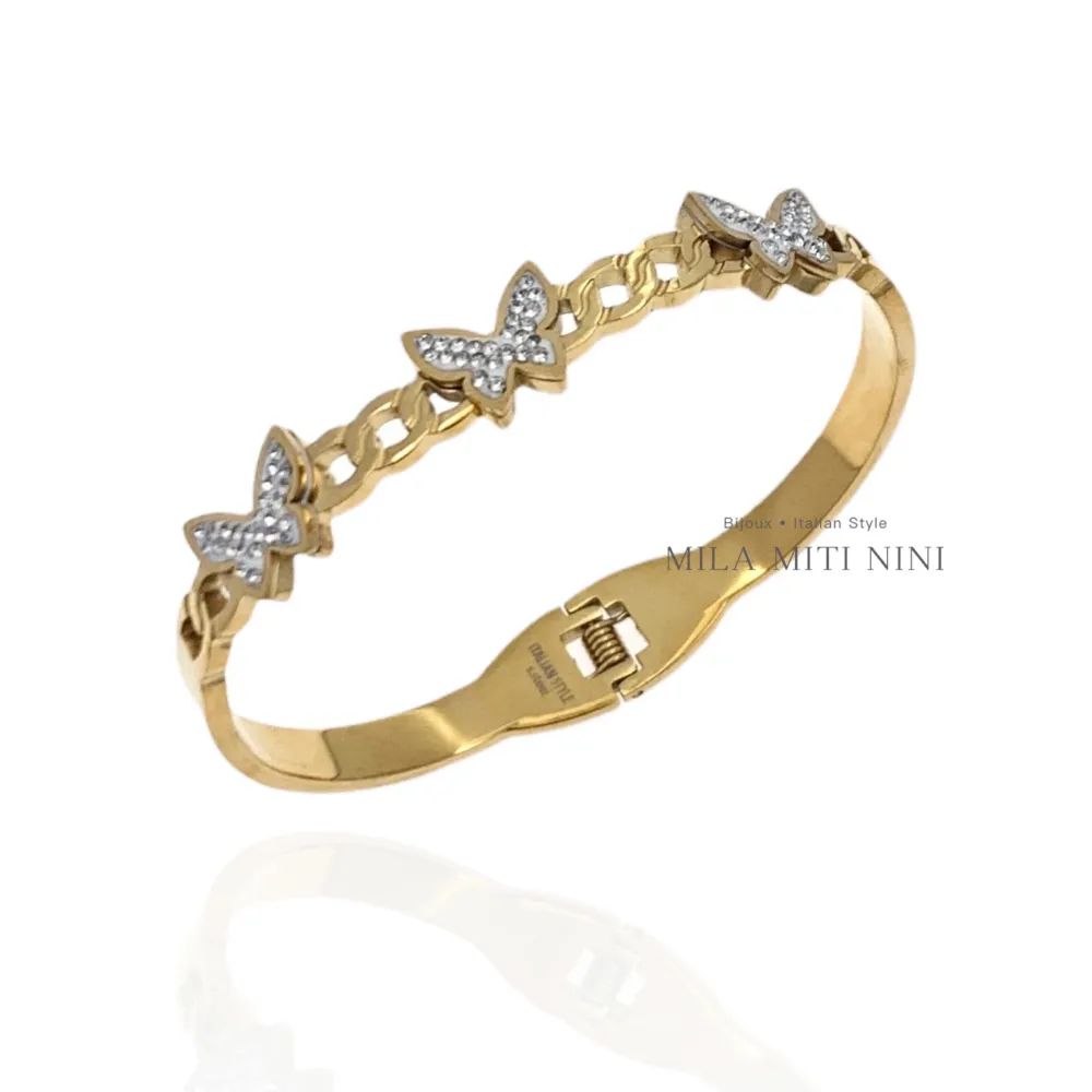 Farfalla-Bracciale Rigido in Acciaio - BAR-413-1139A