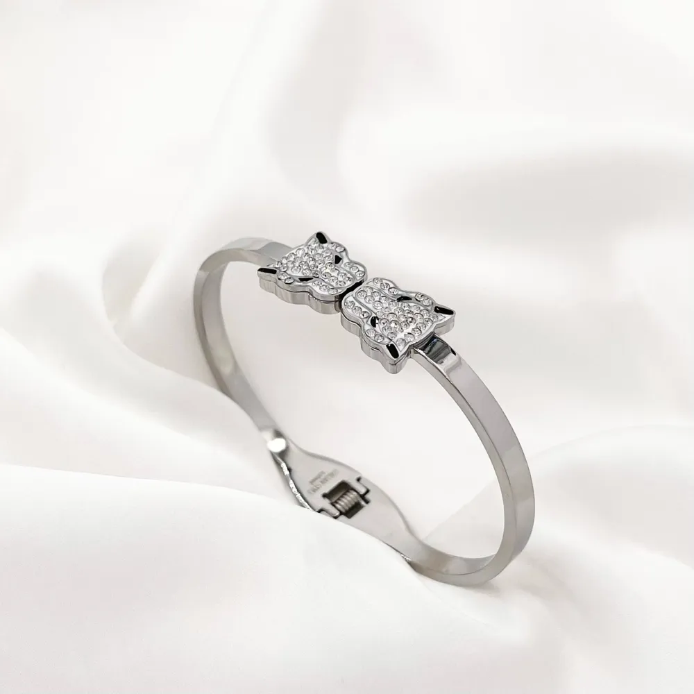 Pantera-Bracciale Rigido in Acciaio - BAR-413-1641