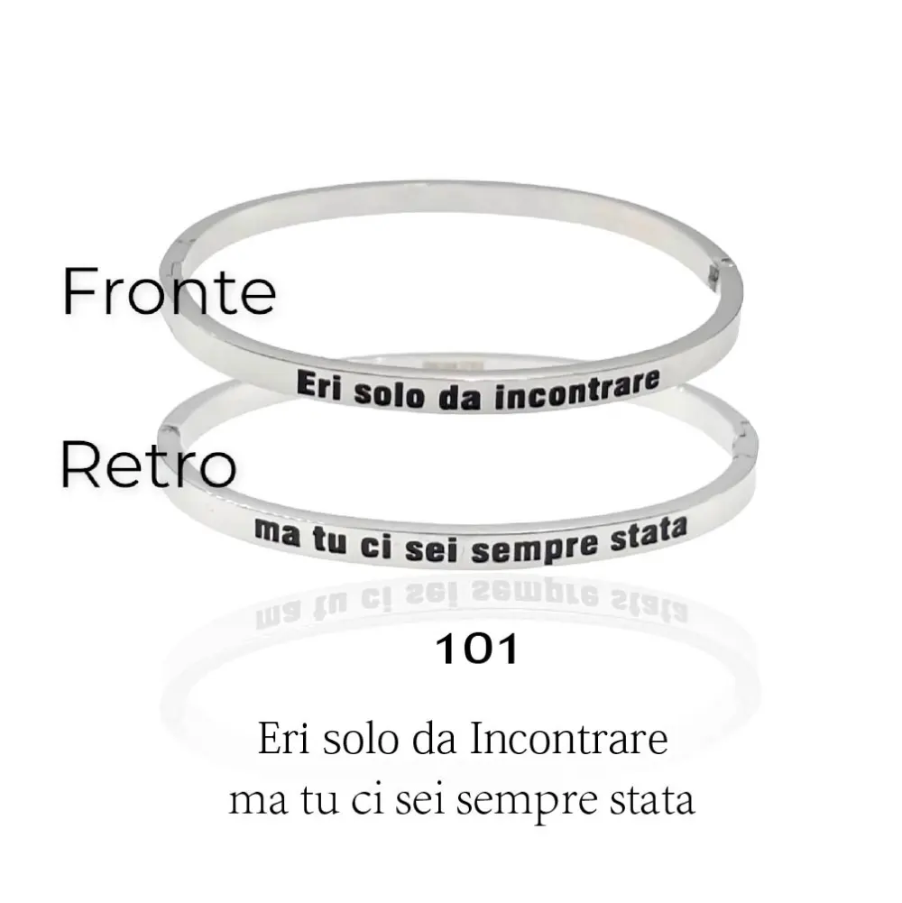 Eri solo da Incontrare-Bracciale Rigido con Le Frasi Smaltati i - BAR-413-B60 101#