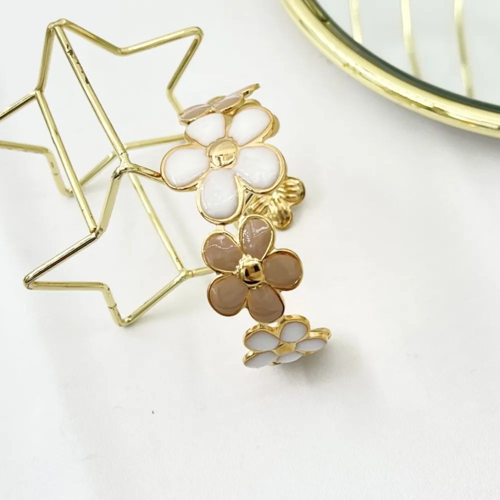 Fiore Smaltato-Bracciale Rigido in Acciaio - BAR-732-62