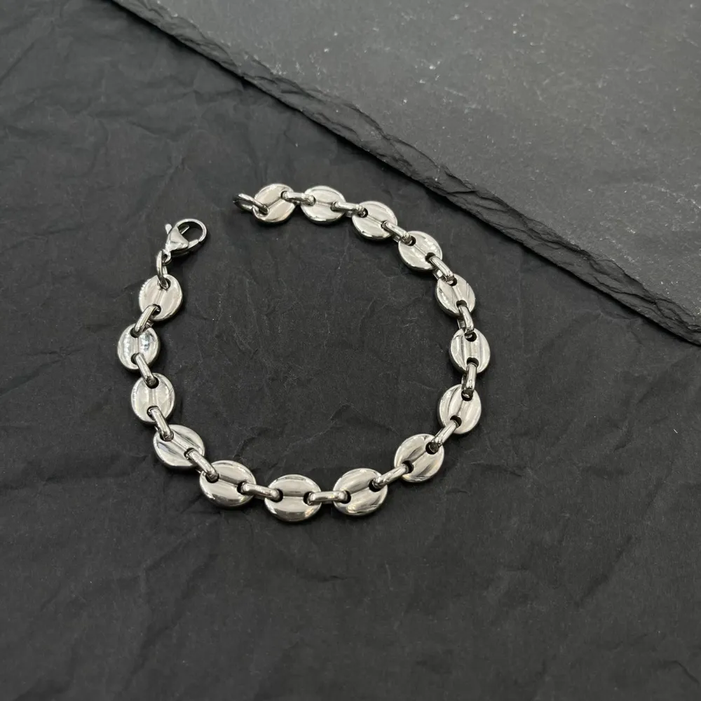 Chicco di Caffè-Bracciale Uomo in Acciaio - BAU-208-254