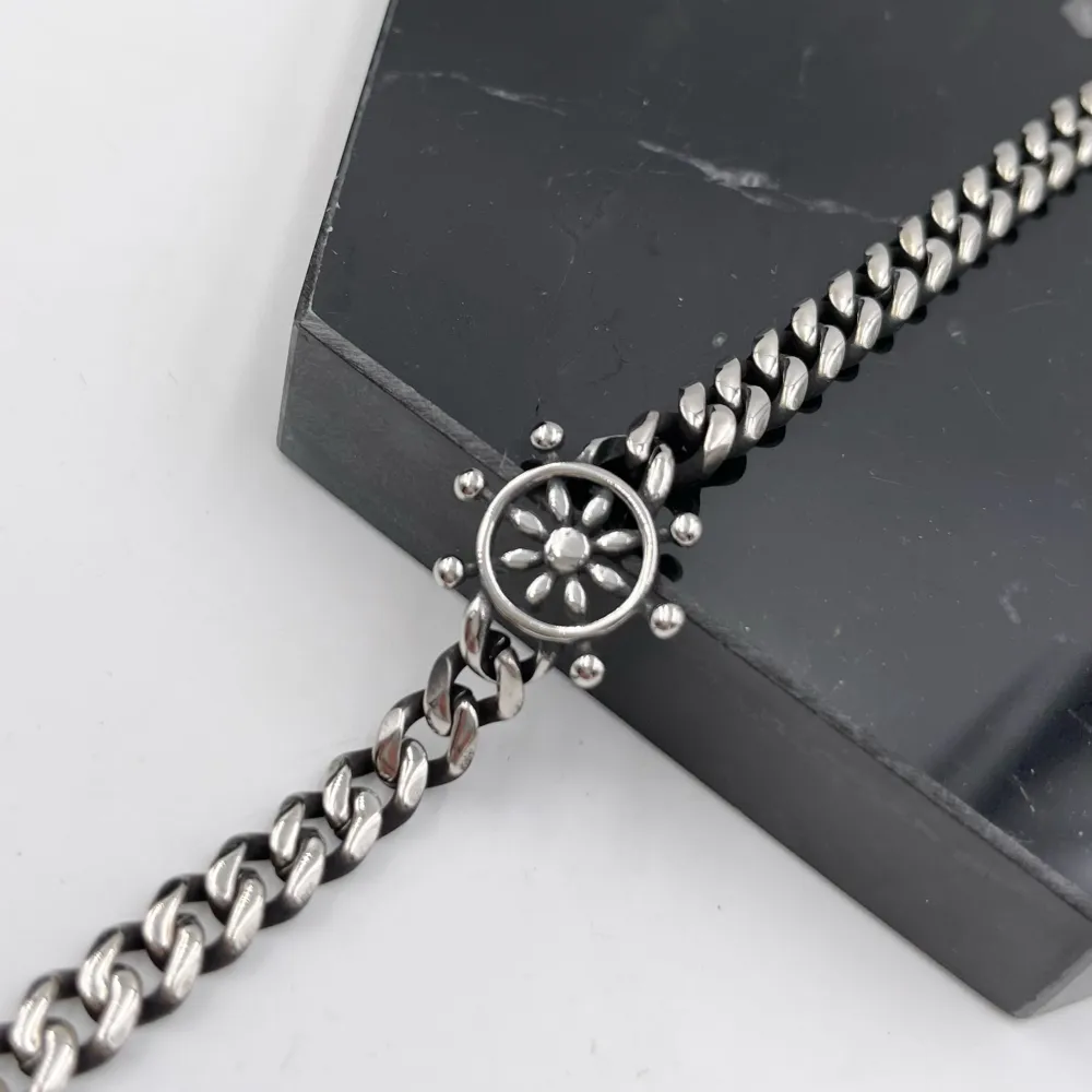 Timone-Bracciale da uomo in Acciaio - BAU-600-A115