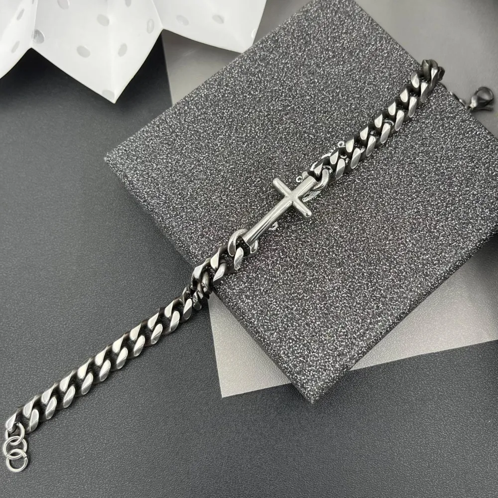 Pietrine-Bracciale in Acciaio da Uomo - BAU-600-B112