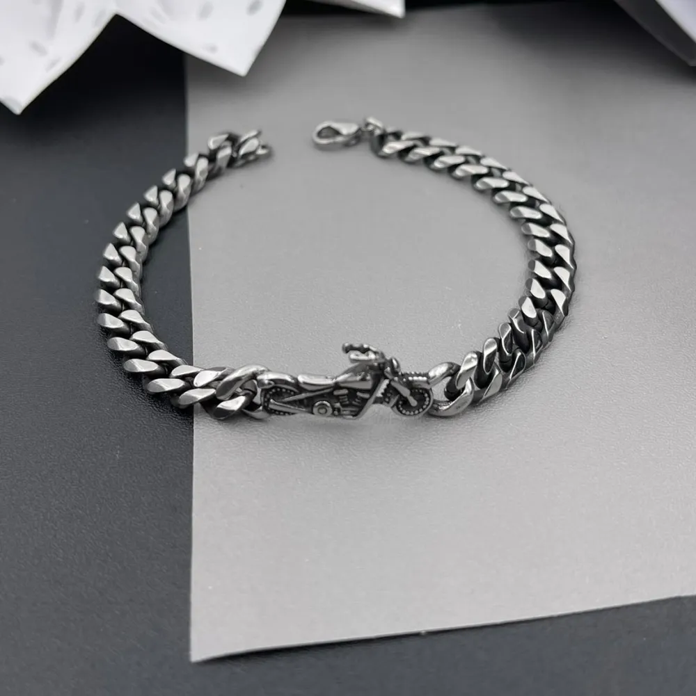 Moto-Bracciali in Acciaio da Uomo - BAU-600-B118