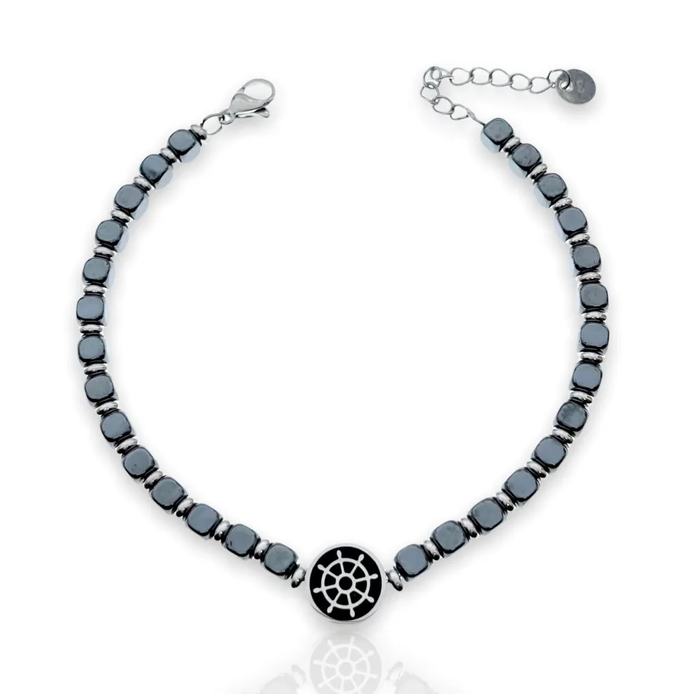 Timone-Bracciale in Acciaio da Uomo - BAU-600-B124