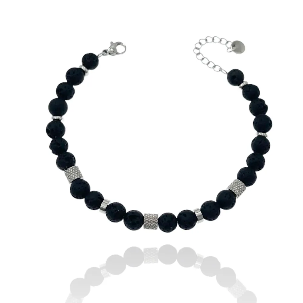 Pietrine-Bracciale in Acciaio da Uomo - BAU-600-B173