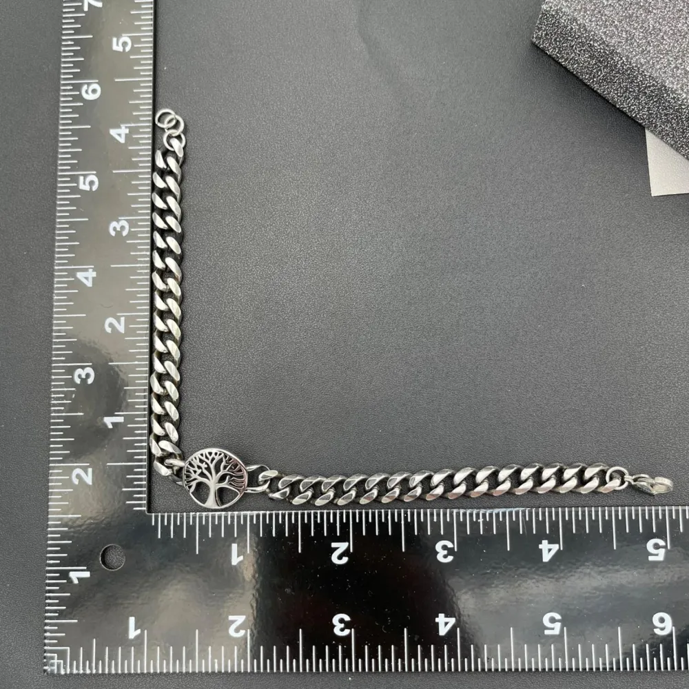 BAU6948-Albero della Vita-Bracciale in Acciaio da Uomo - BAU-600-B199-A114