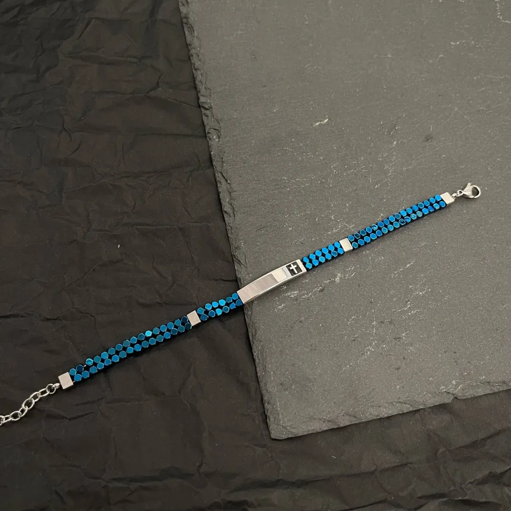 Croce -Bracciale in Acciaio da Uomo - BAU-600-BMB30029-18