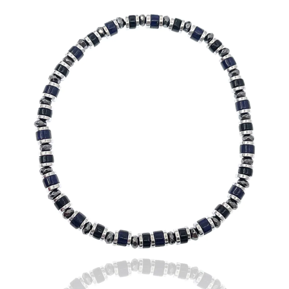 Semplice-Bracciale Elastico in Acciaio da Uomo - BAU-600-BMS30080