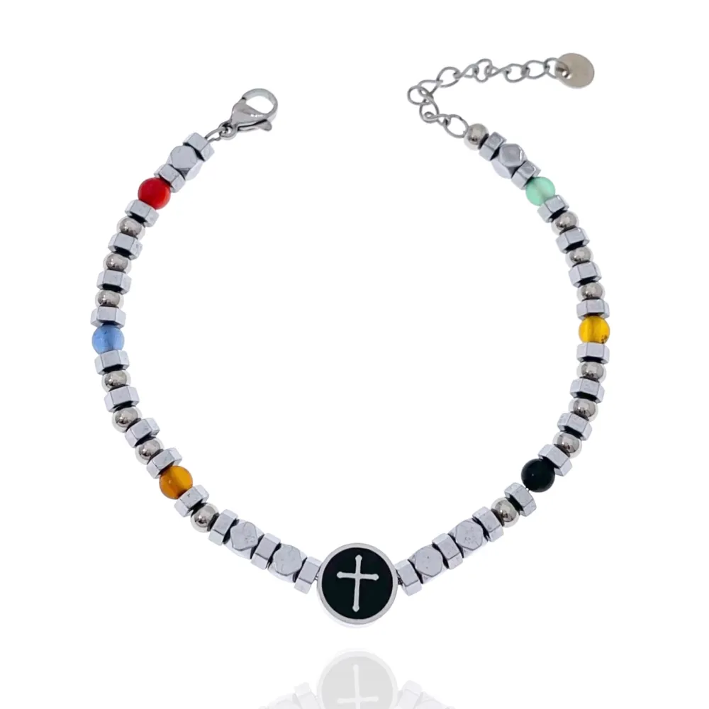 Croce-Bracciale in Acciaio da Uomo - BAU-600-H190