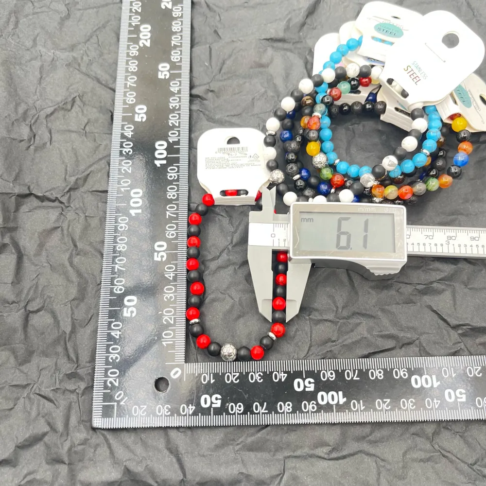 Pallone di Calcio-Bracciale Elastico in Acciaio da Uomo - BAU-600-H222 6mm