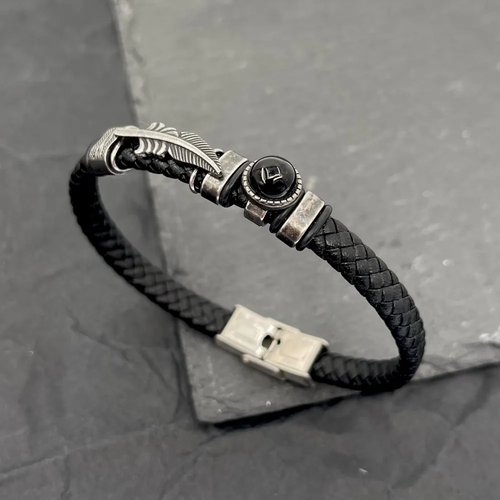 Piuma-Bracciale da Uomo in Acciaio - BAU-600-H263