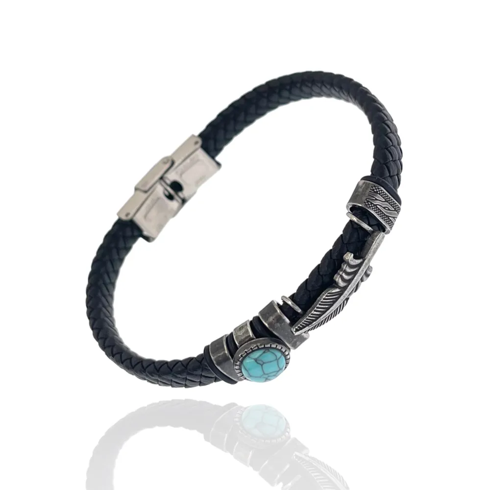 Piuma-Bracciale da Uomo in Acciaio - BAU-600-H263