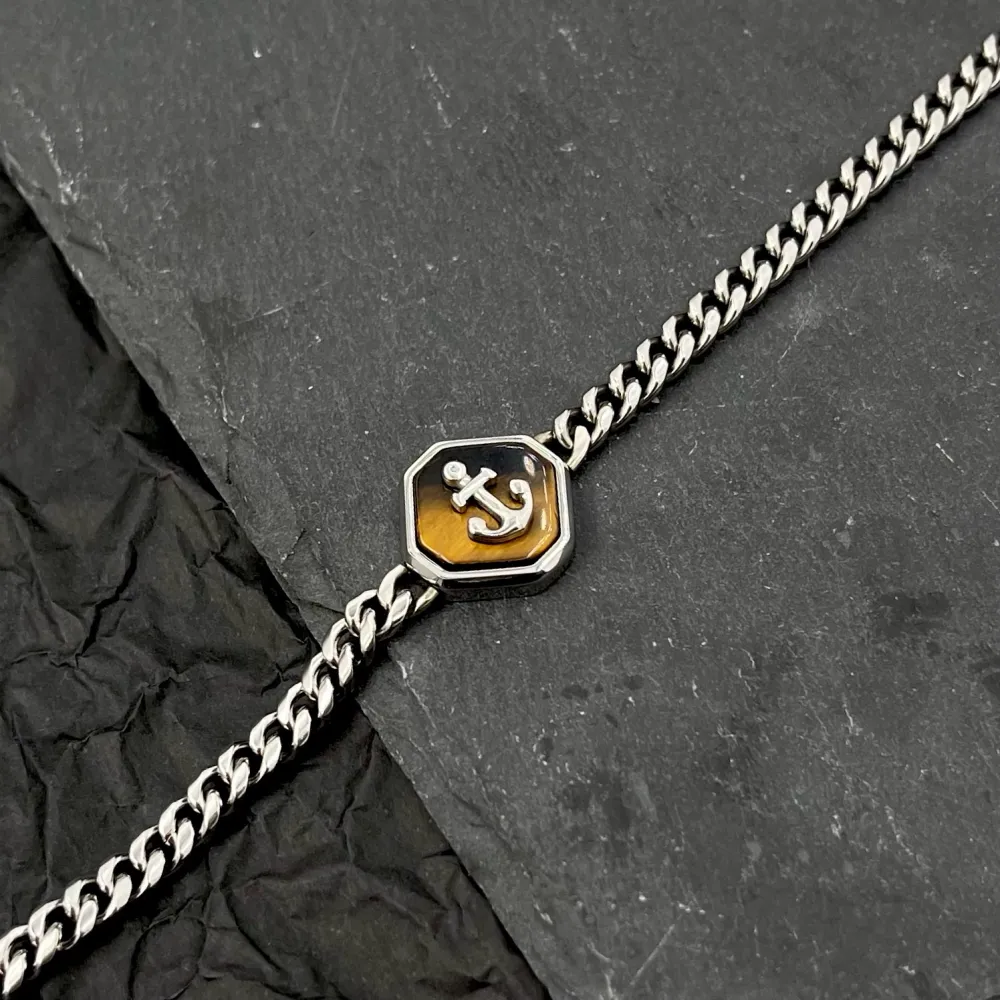 A'ncora-Bracciale in Acciaio da Uomo - BAU-600-H266