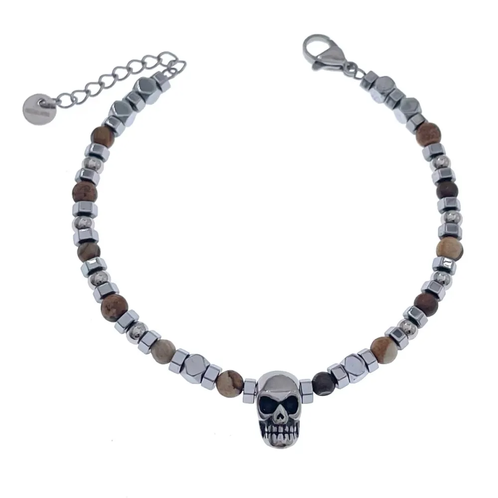 Teschio-Bracciale in Acciaio da Uomo - BAU-600-H281
