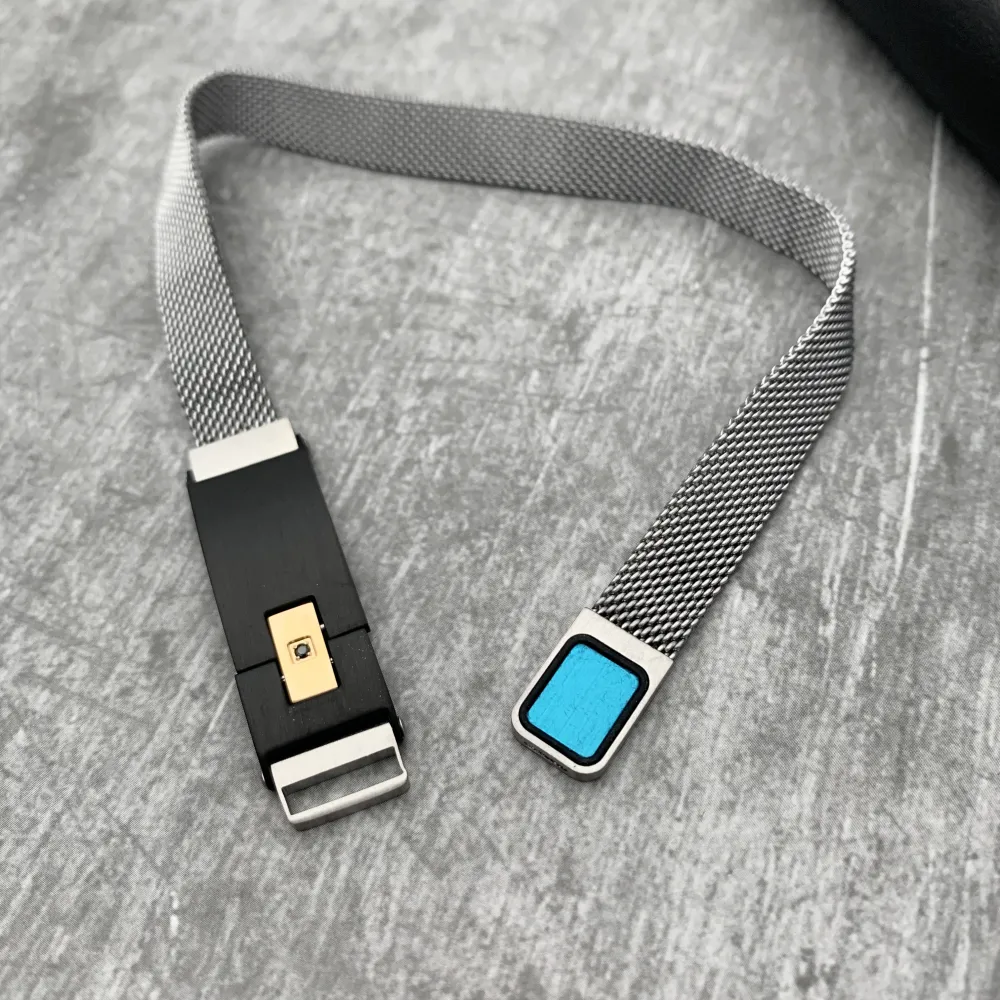 Bracciale da Uomo Regolabile con Chiusura a Calamita - BAU6969-Piastrina-Bracciale da Uomo