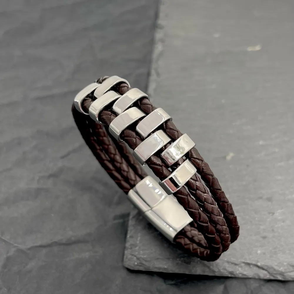 Semplice-Bracciale da Uomo in Acciaio - BAU-720-26