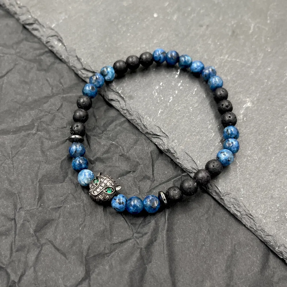 Pantera-Bracciale Elastico in Acciaio da Uomo - BAU-739-05 6mm