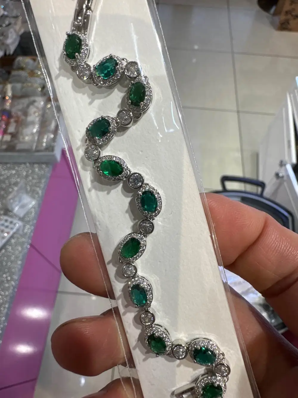 Ovale e Punto Luce-Bracciale con Cubic Zirconia - BMZ-103-AA2639B