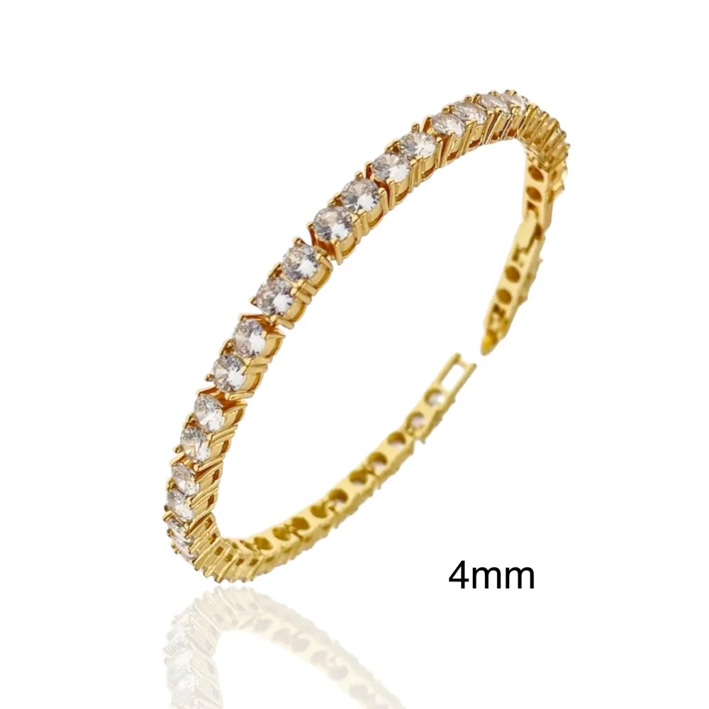 Tennis 4mm-Bracciale con Cubic Zirconia - BMZ-103-AA2648B 4mm