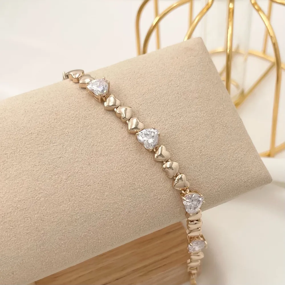 Cuore Zirconia con Cuoricini-Bracciale Con Cubic Zirconia - BMZ-109-195