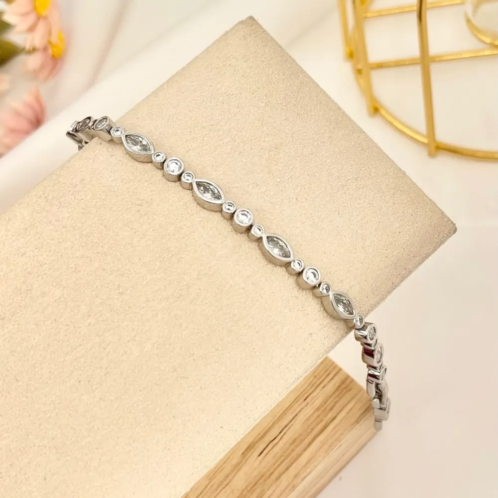 Tennis-Bracciale Tennis con Cubic Zirconia - BMZ-243-12