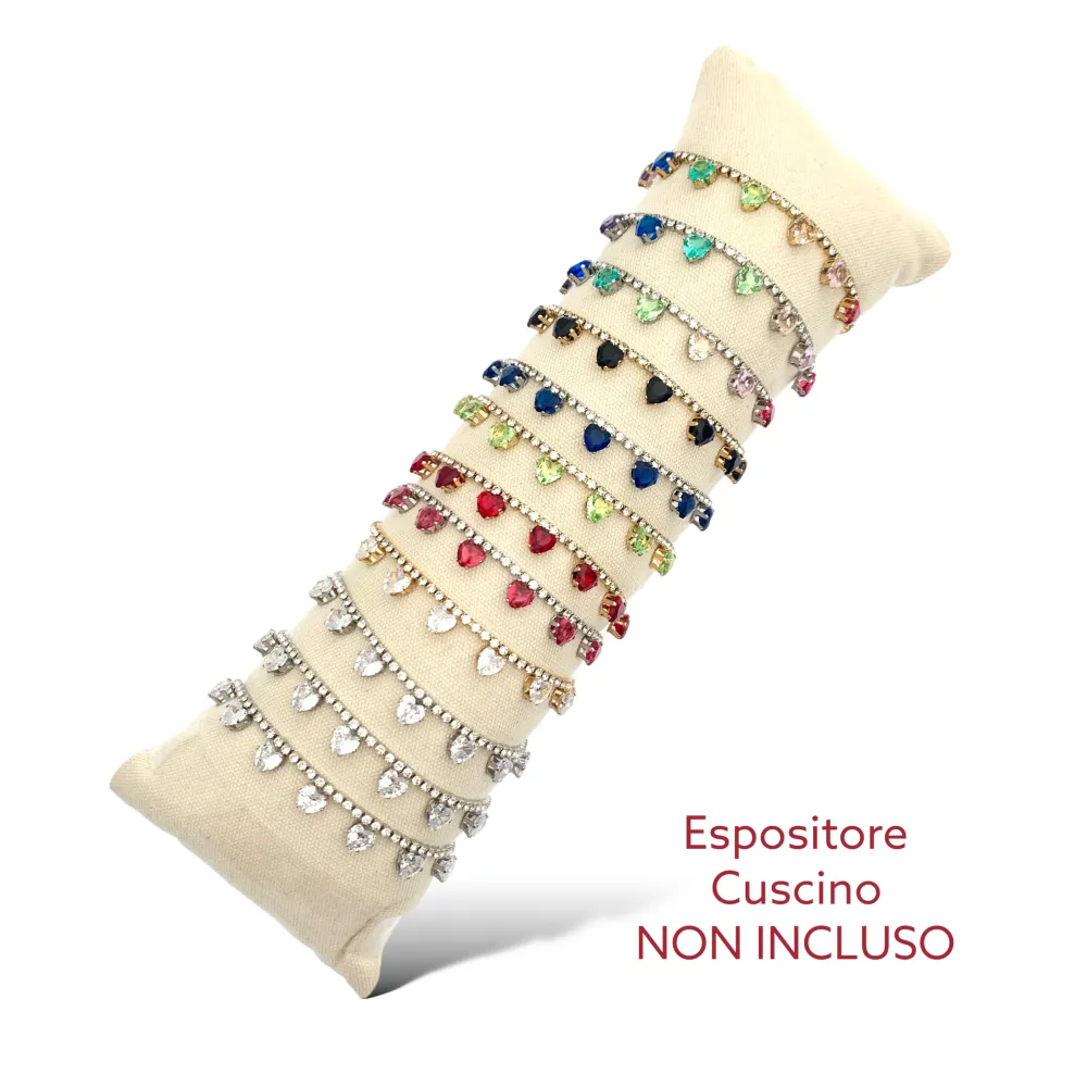 Tennis con Cuore-12Pz Bracciali in Acciaio - BPA-103-AA2562B