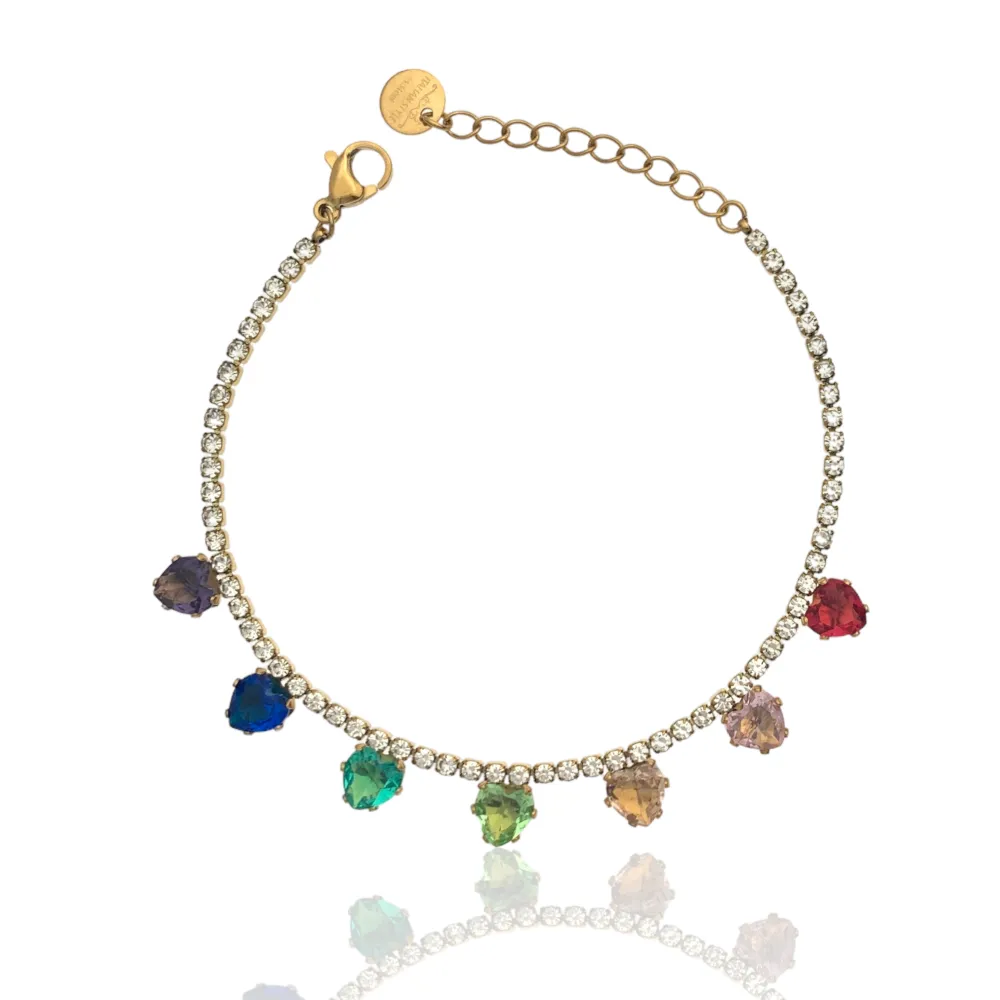 Tennis con Cuore-12Pz Bracciali in Acciaio - BPA-103-AA2562B