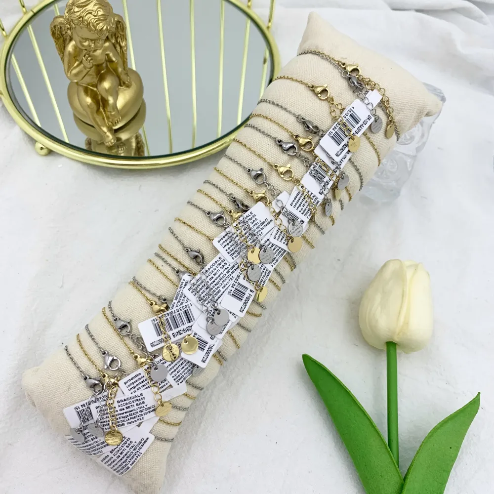 Soggetti Mix con Zirconia-24pz Bracciali in Acciaio con Chiusur - BPA-103-AA2819-2841B