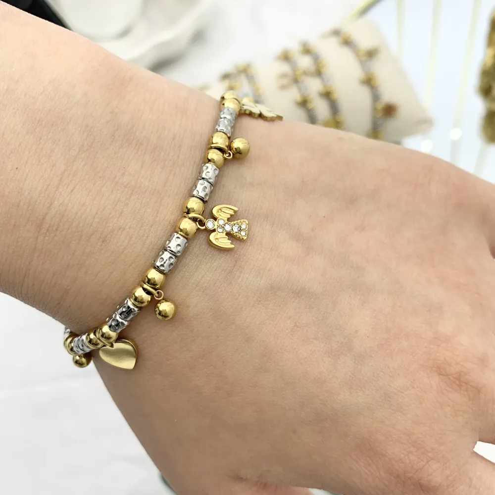 Mix Soggetti-12pz Bracciali in Acciaio con chiusura - BPA-103-AA3724-3736B