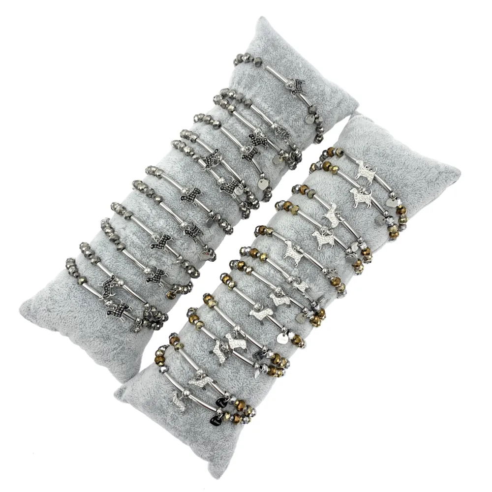 12Pz Bracciali Elastici in Acciaio+Cuscino in Omaggio - BPA104-454