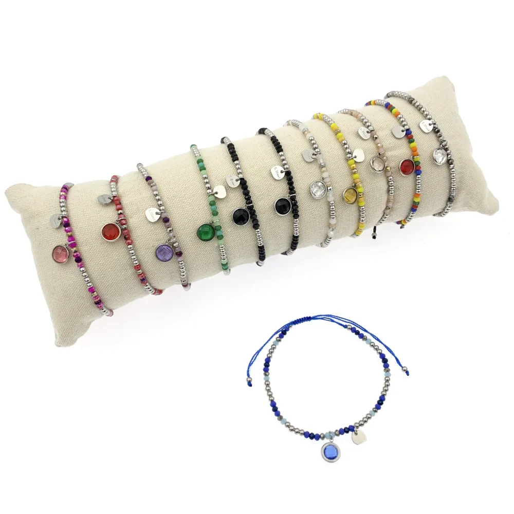 12Pz Bracciali in Acciaio Regolabili + Cuscino in Omaggio - BPA104-642