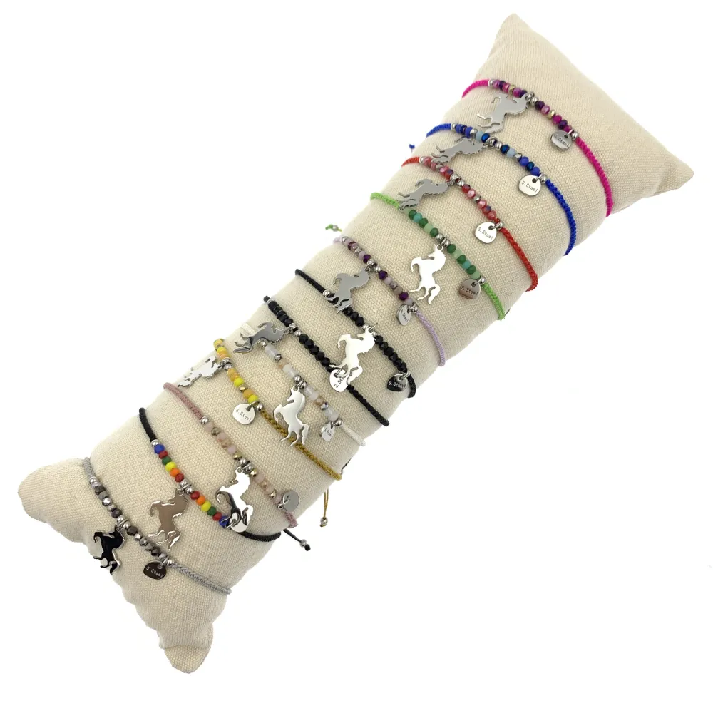 12Pz Bracciali in Acciaio Regolabili + Cuscino in Omaggio - BPA104-648