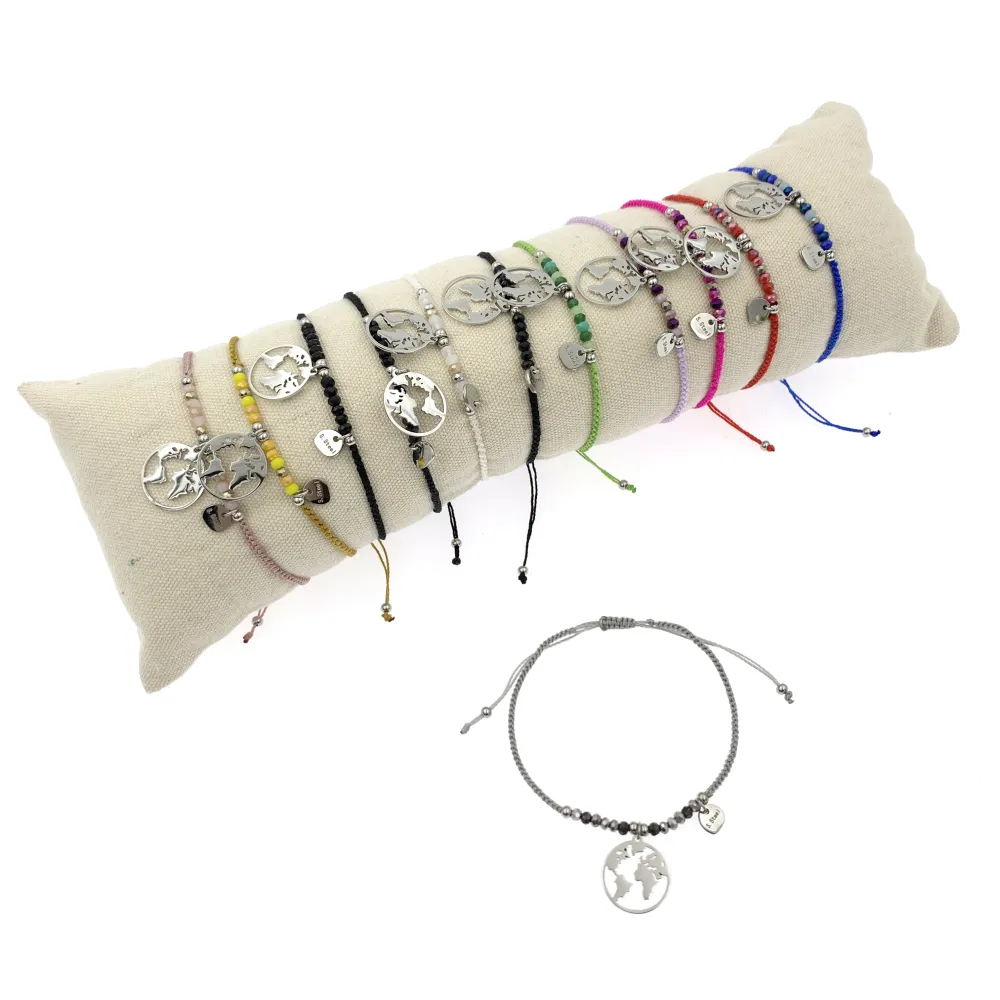 12Pz Bracciali in Acciaio Regolabili + Cuscino in Omaggio - BPA104-649