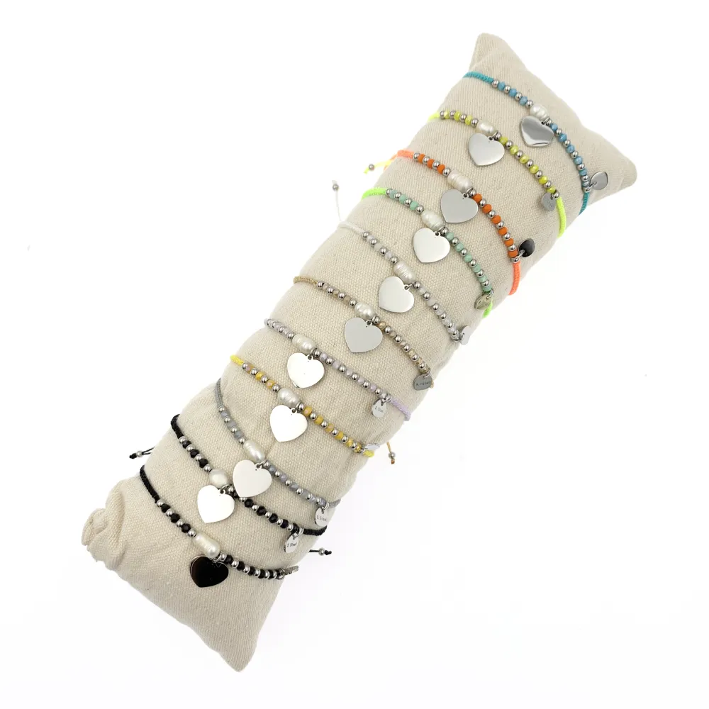 12Pz Bracciali in Acciaio Regolabili + Cuscino in Omaggio - BPA104-873