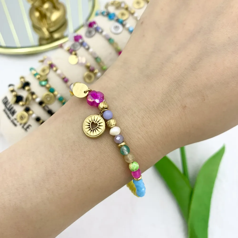 Sacro Cuore-12pz Bracciali Elastici in Acciaio - BPA-732-34