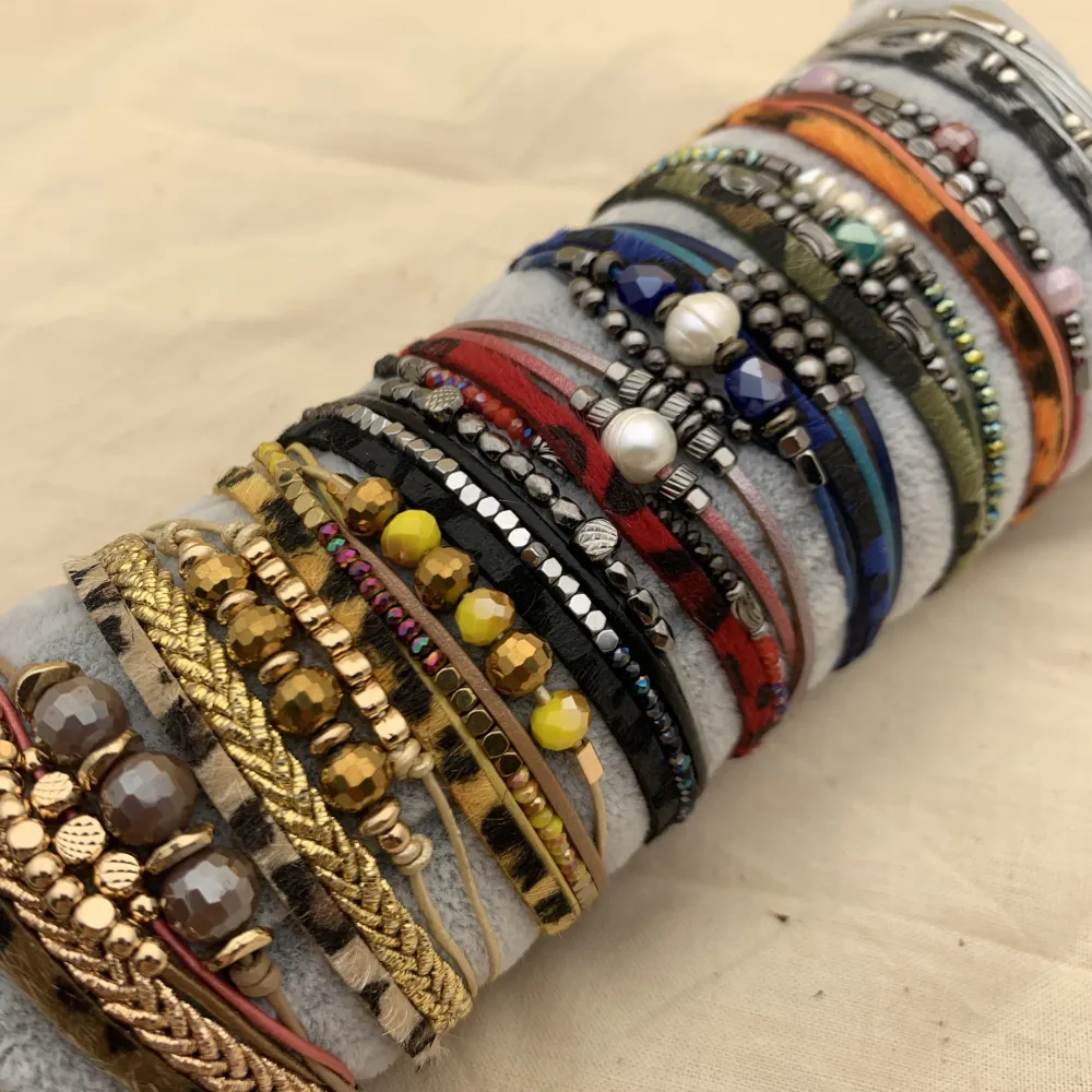 BPM176-197-Multifili con Charmes- 10 Pz Bracciali - BPM176-197-Multifili con Charmes- 10 Pz Bracciali