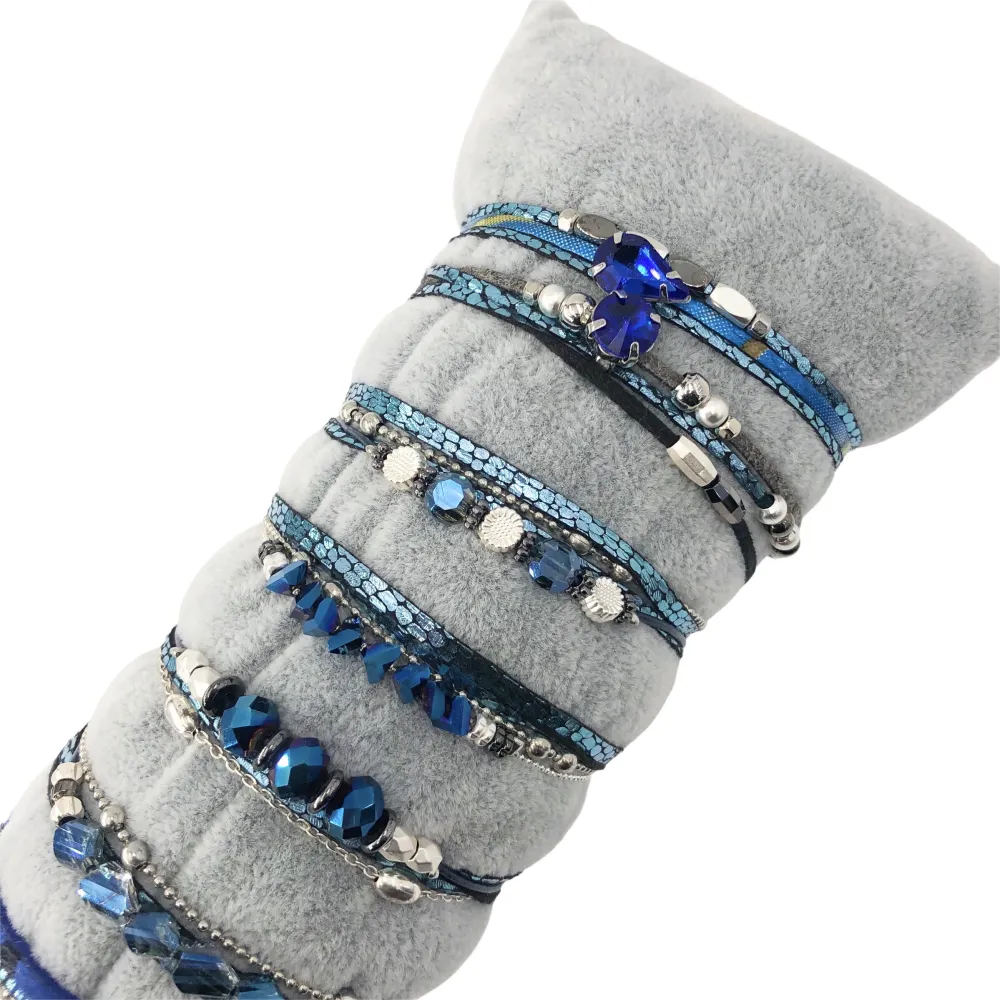 BPM176-216-Multifili con Charmes- 8 Pz Bracciali - BPM176-216-Multifili con Charmes- 8 Pz Bracciali