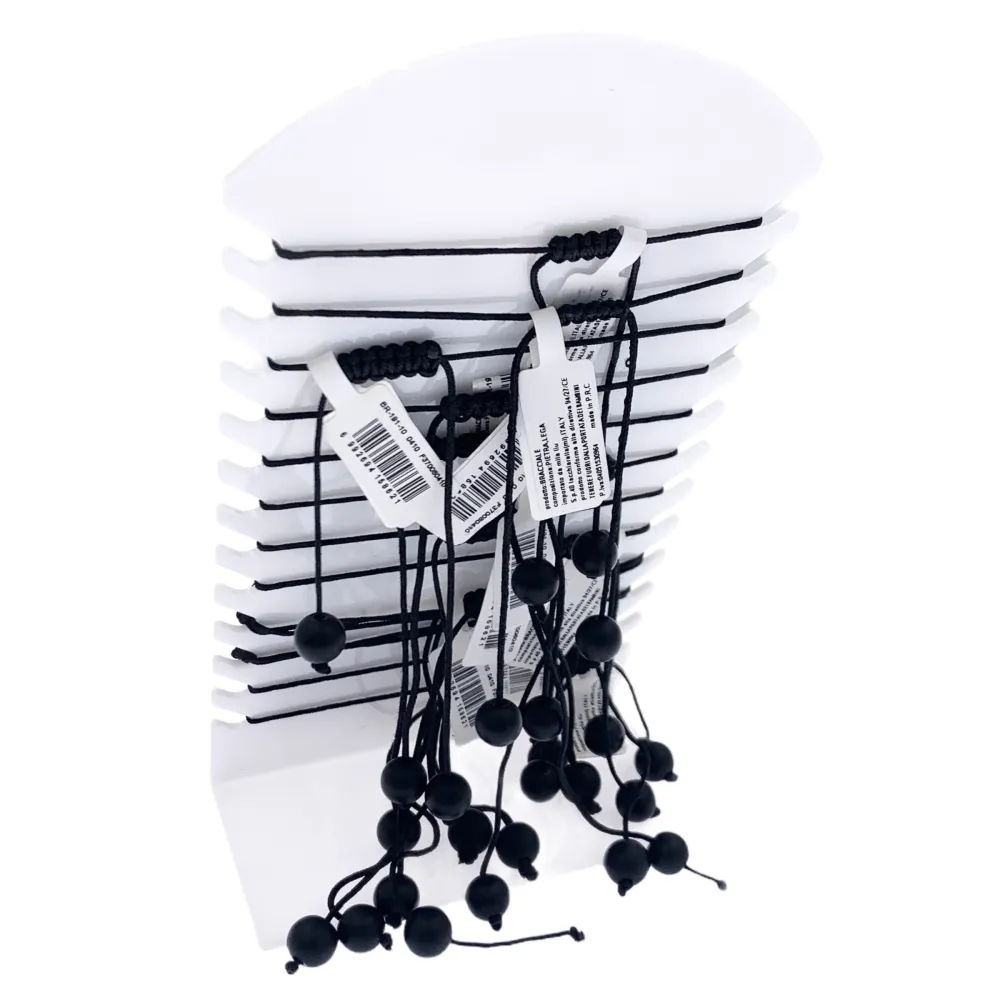 BPM7564-Palline con Ciondolo- 12 Pz Bracciali Regolabili - BPM-191-10