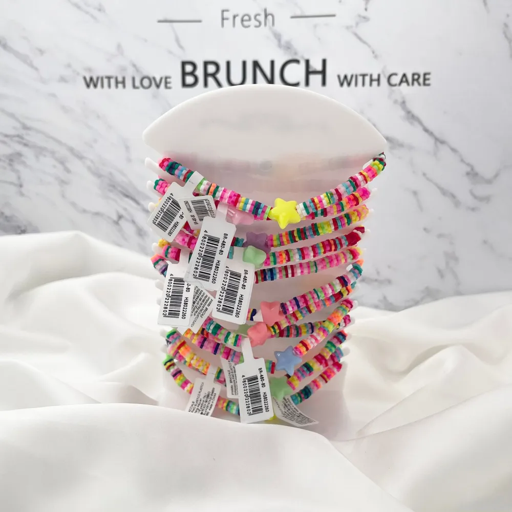 Caramella Orsetto Scritte-12 Pz Bracciali Elastici - BPM-480-80