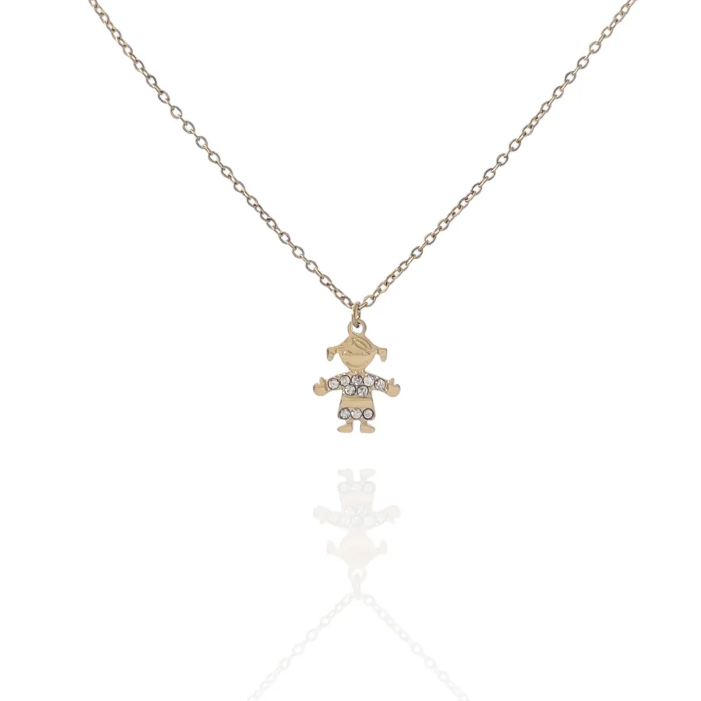 Bimba-Collana Corta in Acciaio - CAC-103-AA1029N