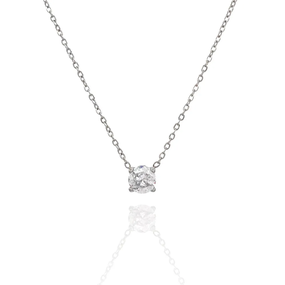 Punto Luce 7mm-Collana Corta in Acciaio - CAC-103-AA242N 7mm