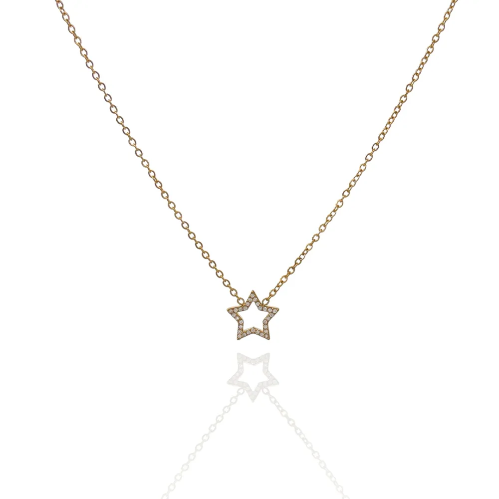 Stella-Collana Corta in Acciaio - CAC-103-AA2822N