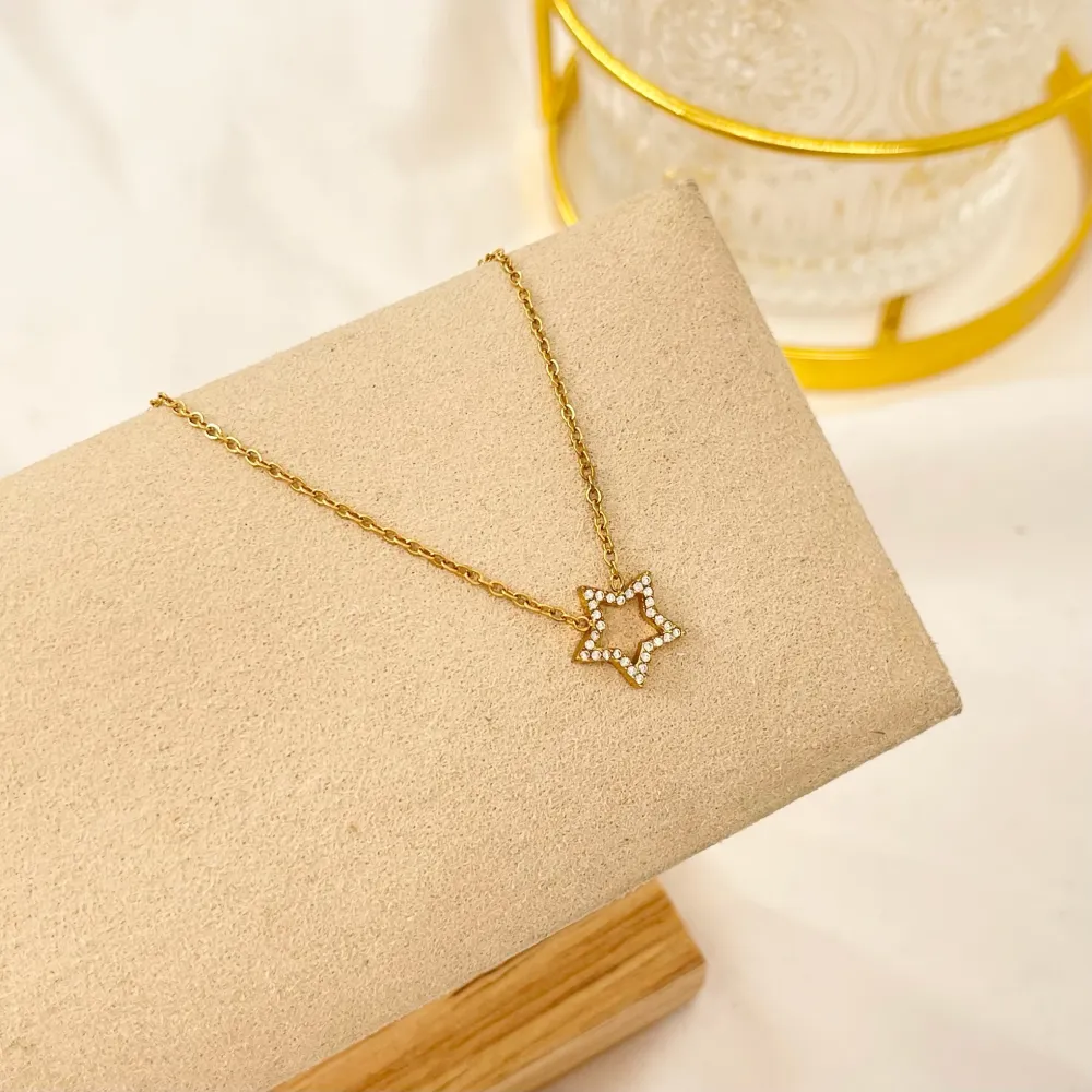 Stella-Collana Corta in Acciaio - CAC-103-AA2822N