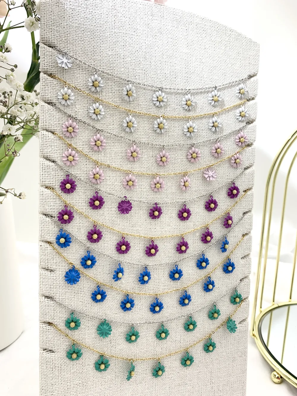 Margherita Smaltata-Collana Corta in Acciaio - CAC-103-AA3450N