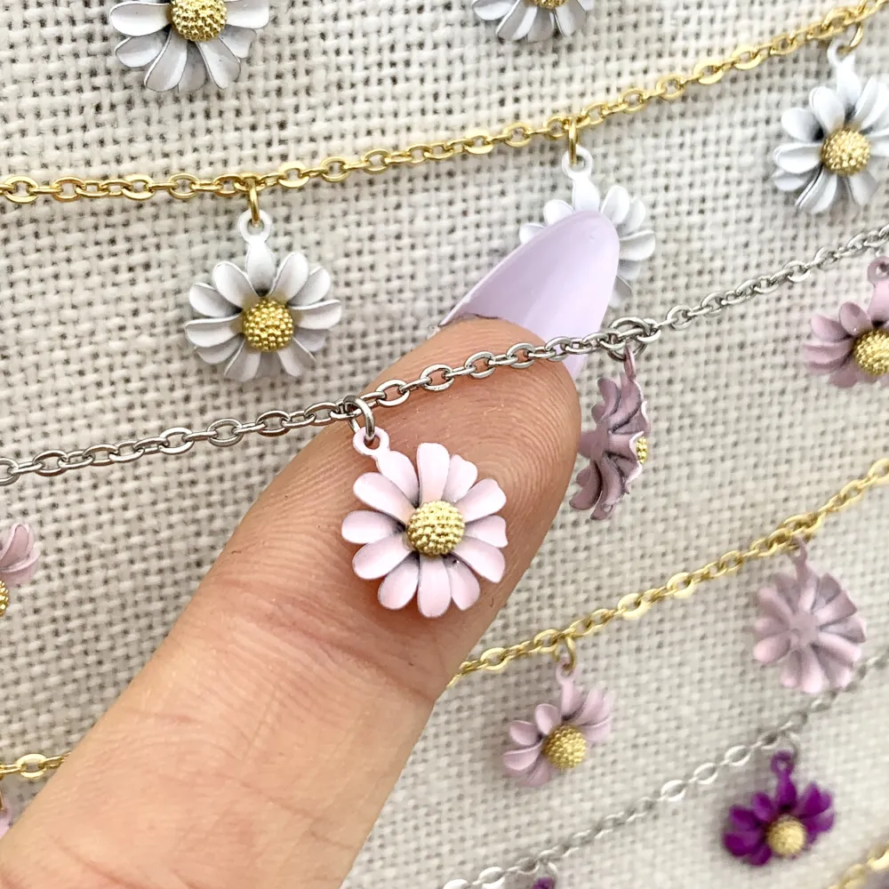 Margherita Smaltata-Collana Corta in Acciaio - CAC-103-AA3450N