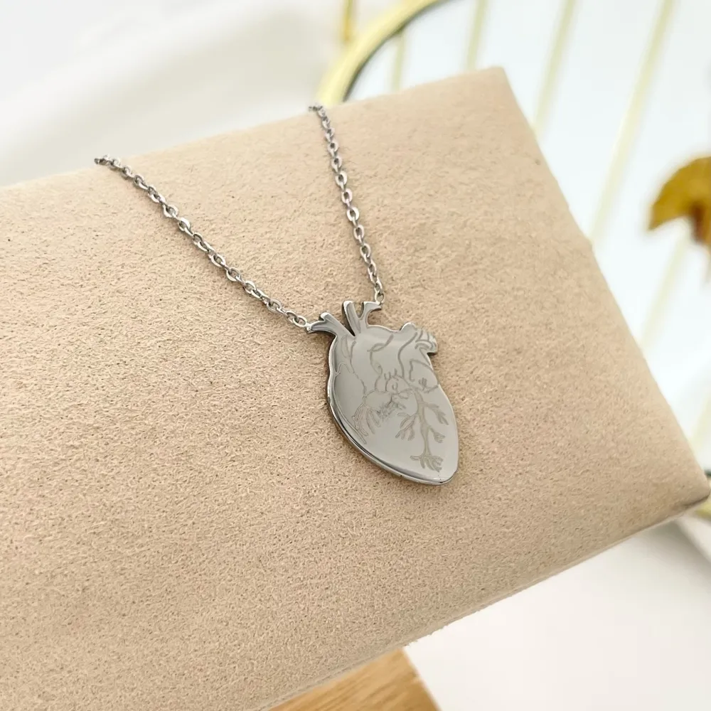 Cuore-Collana Girocollo in Acciaio - CAC-103-AA3808N