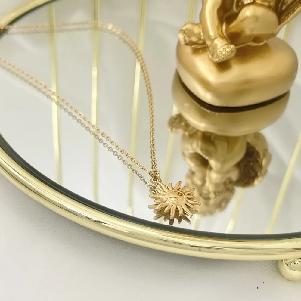 Sole-Collana Corta in Acciaio - CAC-103-AA3979N