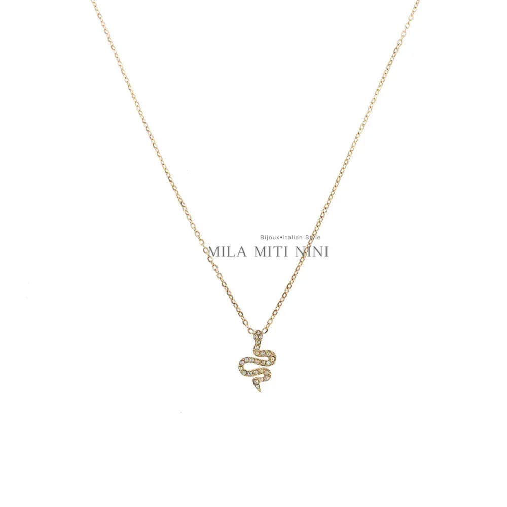 Serpente-Collana Corta in Acciaio - CAC103-AA3