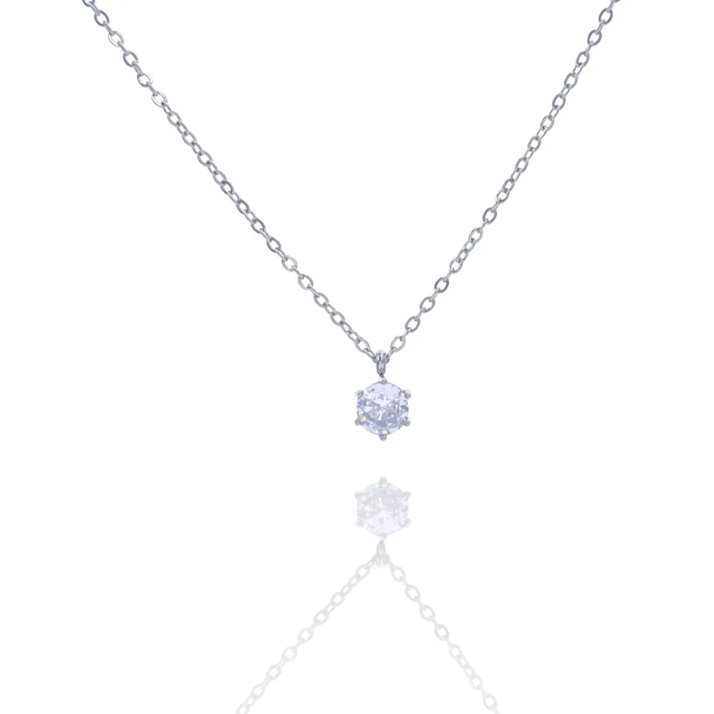 Punto Luce 6 Griffe 6mm-Collan Corta in Acciaio - CAC-103-AA4055N 6mm 6Griffe